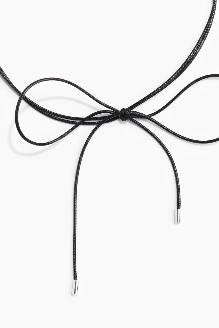 Collar corto con detalle de lazo - Negro - MUJER | H&M ES | H&M (FR, IT, ES, PT, BE)