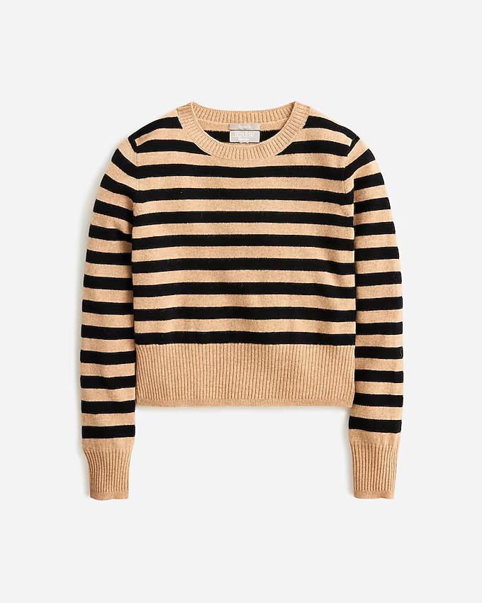 newCashmere shrunken crewneck sweater in stripeItem BS972$118.00-$148.00or 4 payments of $29.50-$... | J. Crew US