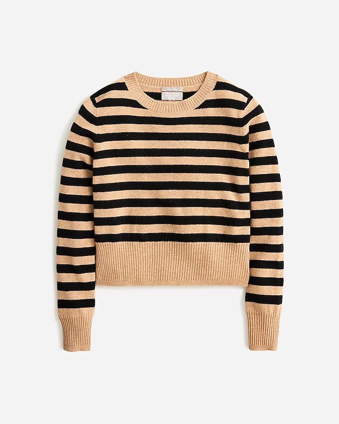 newCashmere shrunken crewneck sweater in stripeItem BS972$118.00-$148.00or 4 payments of $29.50-$... | J.Crew US