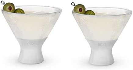 Host Freeze Insulated Martini Cocktail Glasses, Freezer Gel Chiller Double Wall Stemless Cocktail Gl | Amazon (US)