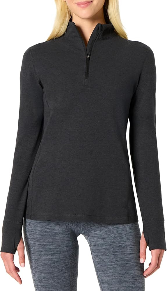 Amazon Essentials Women's Athletic Soft Performance Lightweight Quarter-Zip Long Sleeve Workout T... | Amazon (US)