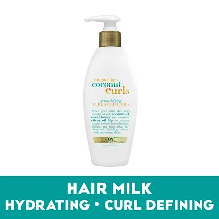 Quenching + Coconut Curls Frizz-Defying Curl Styling Milk | Walmart (US)
