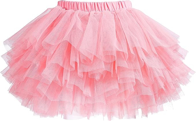 Tutu Skirt for Baby Girl Toddler 6 Layered Tulle Skirts 1-8T | Amazon (US)