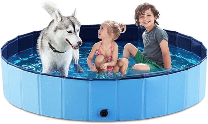 Jasonwell Foldable Dog Pet Bath Pool Collapsible Dog Pet Pool Bathing Tub Kiddie Pool Doggie Wadi... | Amazon (US)