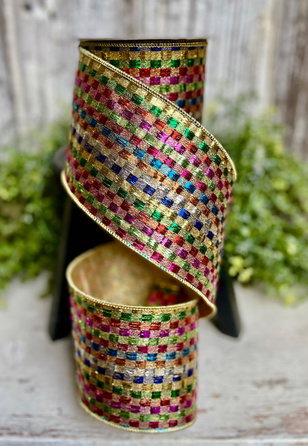 Ribbon for Wreaths, Designer Ribbon, 4" Ribbon, Wired Ribbon, Luxury Ribbon, Farrisilk Ribbon, Ch... | Etsy (US)