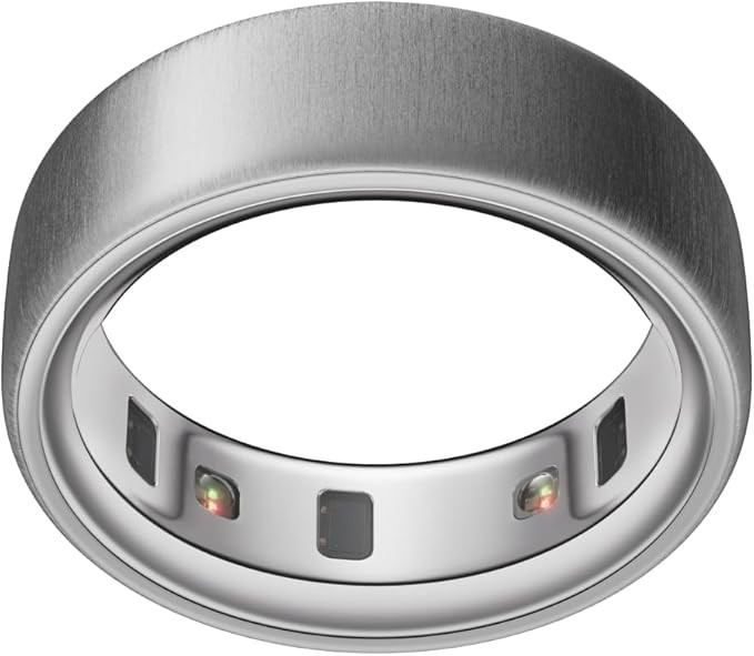 Oura Ring 4 - Brushed Silver - Size 8 - Size Before You Buy | Amazon (US)