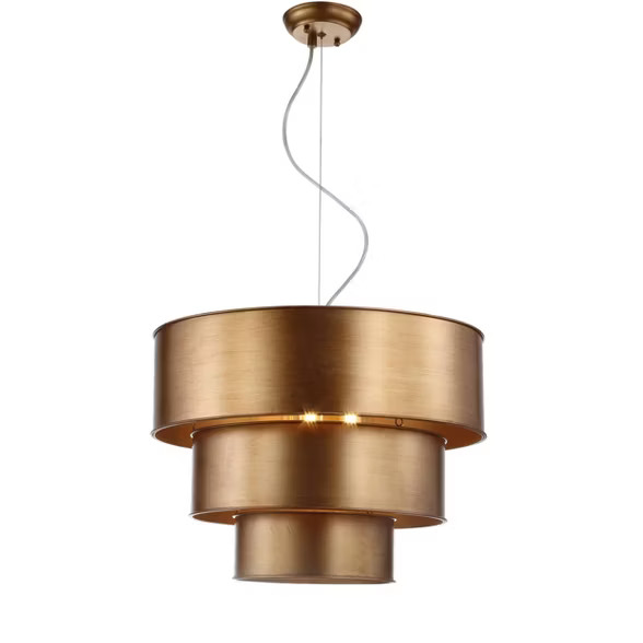 21" Metal Lynn Pendant (Includes Energy Efficient Light Bulb) Gold - JONATHAN Y | Target
