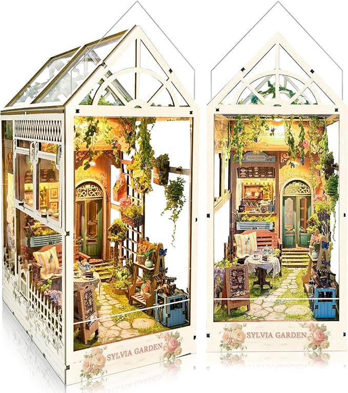 Book Nook Kit, DIY Miniature Dollhouse Kit, 3D Wooden Puzzle for Adult and Teens, Booknook Booksh... | Amazon (US)