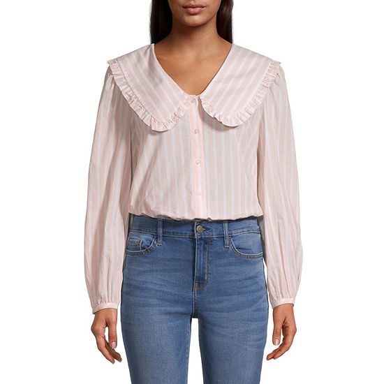 new!a.n.a Womens Long Sleeve Blouse | JCPenney