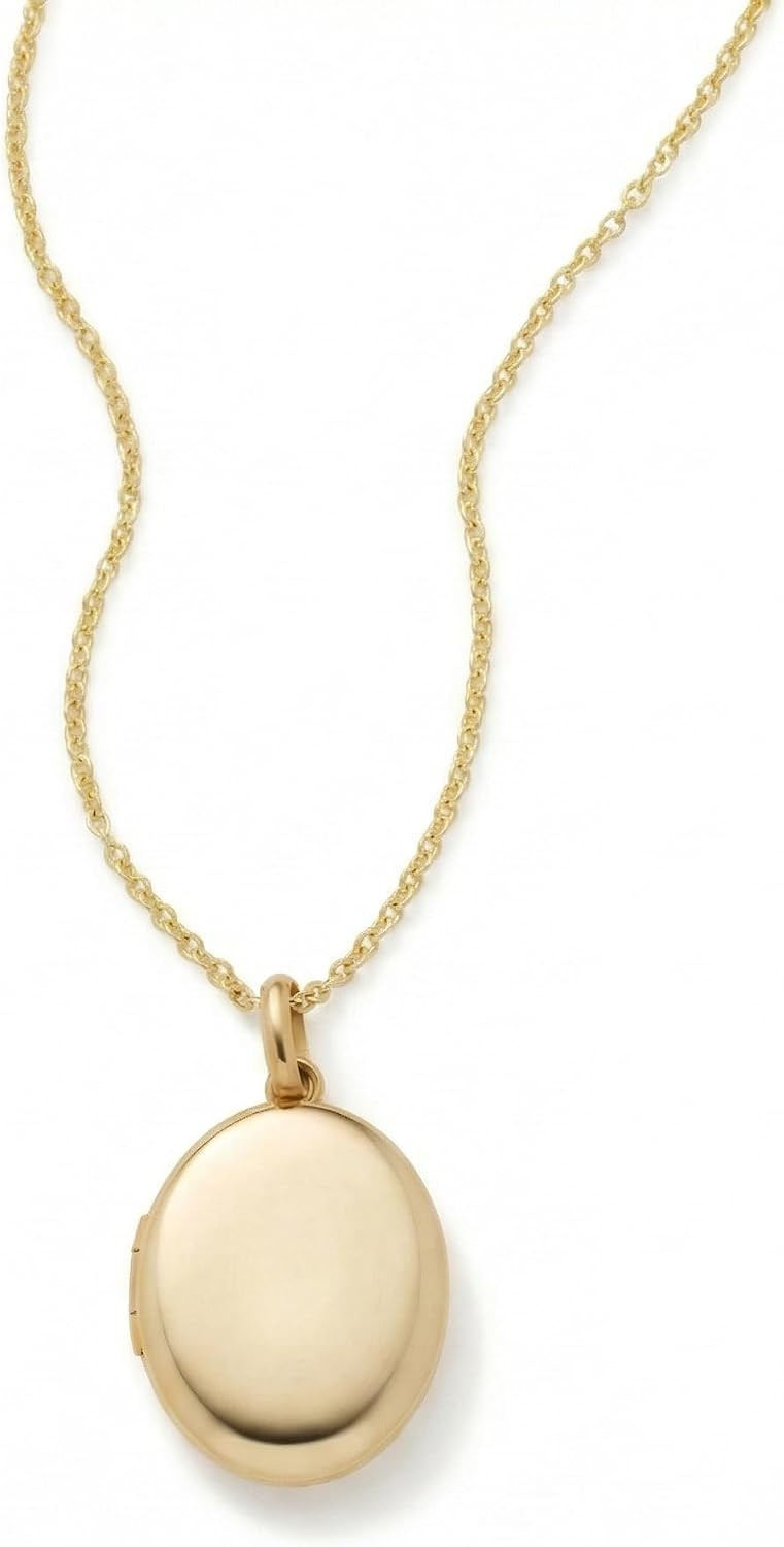 Mini Oval Locket Necklace – Petite Keepsake Locket Necklace for Women | Classic Handmade Memory Jewelry Gift | Everyday Elegant Pendant | Amazon (US)