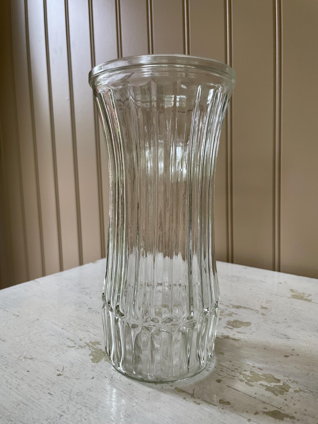 Hoosier Glass Embossed Clear Vase 8.5 Inches 4088-C - Etsy | Etsy (US)