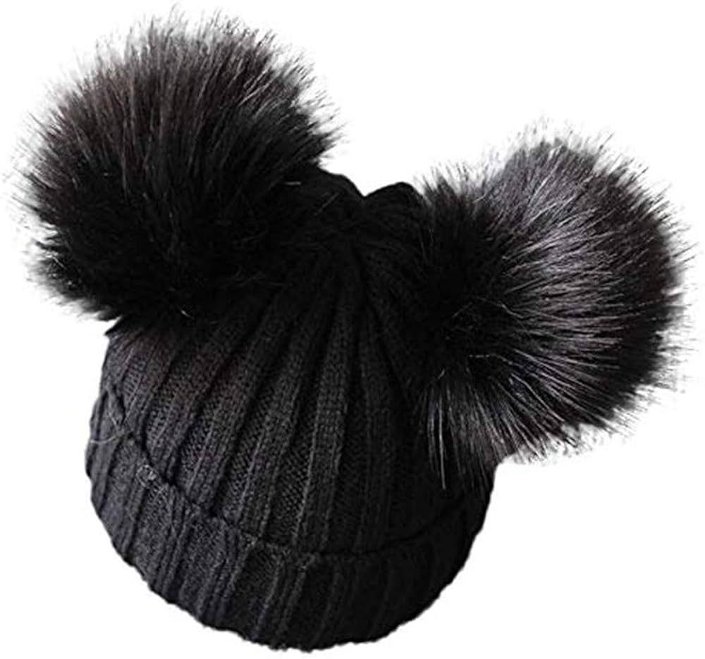 SiempreVeinteDos 1-3 Years Toddler Baby Girl Boys Winter Autumn Hat Warm Soft Knitted Pompom Hat ... | Amazon (US)