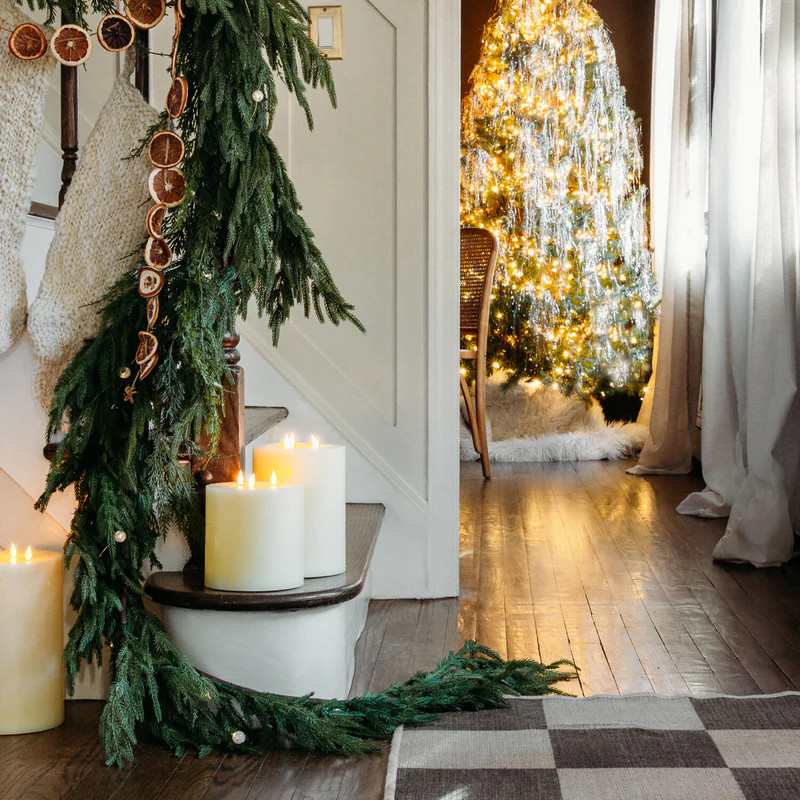 Infinity Wick Ivory 3-LED 6"x8" Flameless Pillar Candle | Lights.com