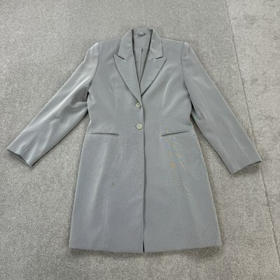 Etam Ladies Coat Grey 12 Long Blazer Jacket Smart Formal Single Breasted VTG VGC  | eBay | eBay UK