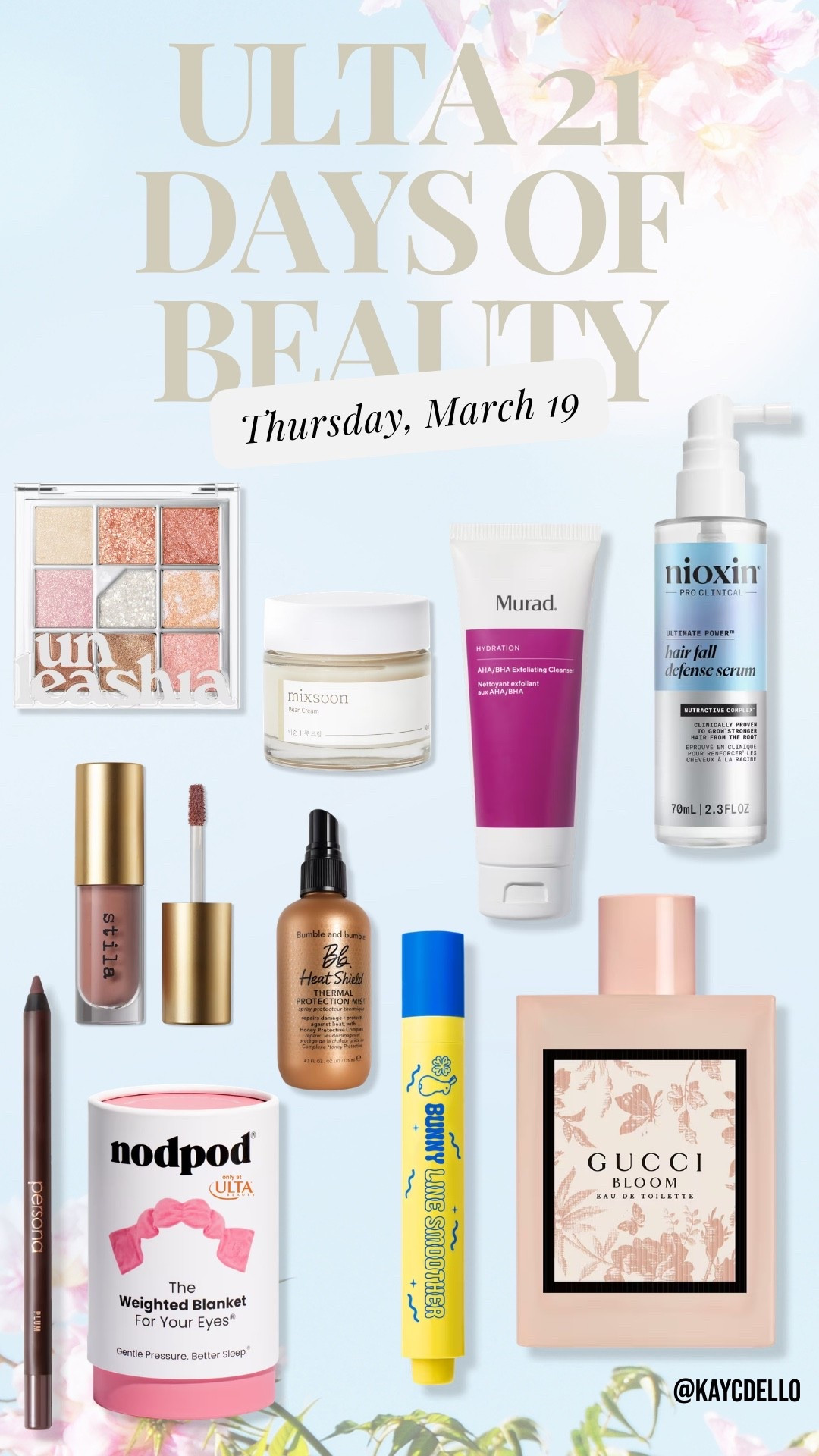 Today’s Ulta 21 Days of Beauty lineup is so good and there are a few things here I’d grab before they sell out 💄✨

The one product I’d immediately repurchase? Probably Gucci Gucci Bloom Eau de Toilette — but I need to know… what are you adding to cart first? 👀👇

Saving this because these daily deals disappear fast and some of these are too good to miss 🛍️💗#UltaBeauty #21DaysOfBeauty #BeautyDeals #LTKFinds #BeautyFavorites #SpringBeauty #Kaycdello

#LTKBeauty #LTKootd #LTKgrwm #LTKBeauty