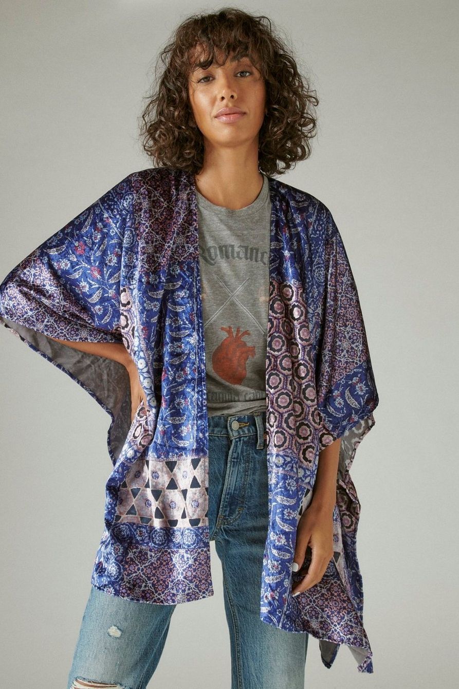 velvet burnout kimono | Lucky Brand