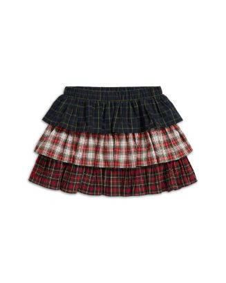 Girls' Plaid Tiered Poplin Skirt - Big Kid | Bloomingdale's (US)