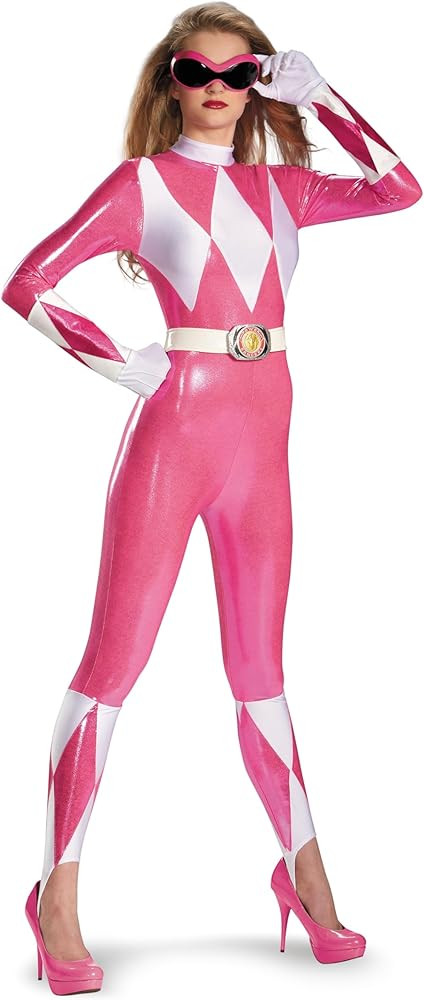 Disguise Costumes Mighty Morphin Power Rangers Pink Ranger Sassy Womens Adult Bodysuit Costume | Amazon (US)