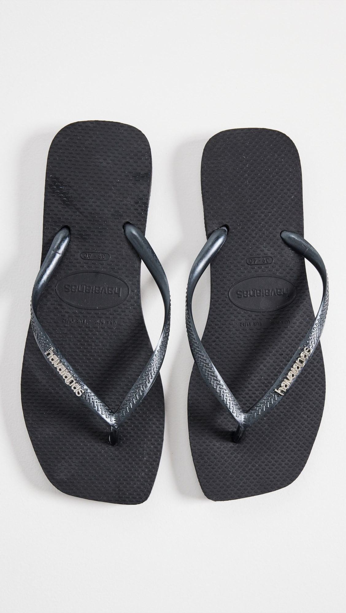 Slim Square Pop Up Logo Flip Flops | Shopbop
