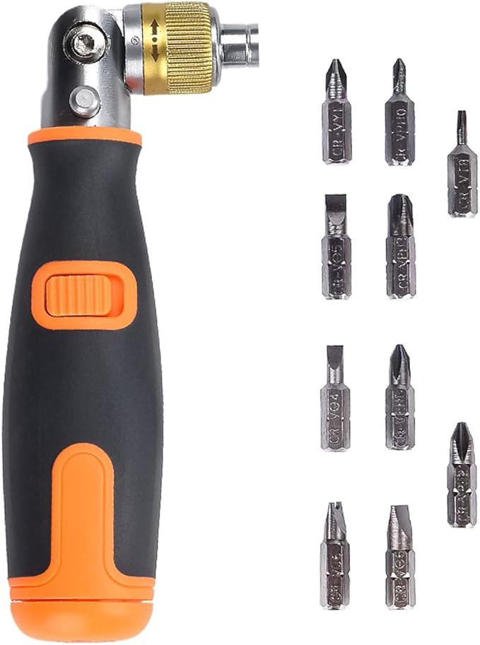 10 in 1 Ratchet Screwdriver Set, Household Bendable Ratcheting Screwdriver with Magnetic Bit for ... | Amazon (US)