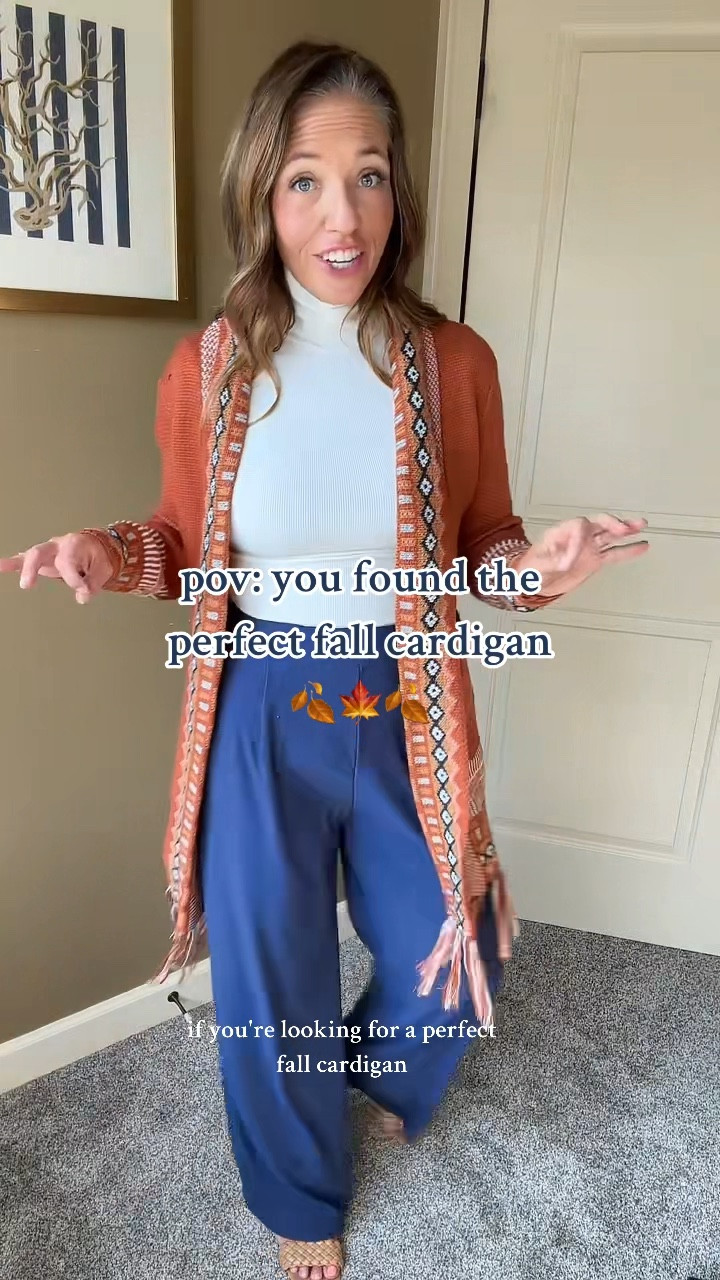 The perfect fall cardigan🍁 #falloutfits #outfitinspo #autumnfashion #fallfashion #outfitinspo #fallstyle #falloutfitinspo #halarapants #halara #fallfashiontrends #fall2024 #cardigan  #falltrends #ootdinspo 

#LTKOver40 #LTKVideo #LTKMidsize