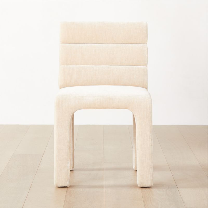 Castell Modern Grey Channel Tufted Dining Chair + Reviews | CB2 | CB2