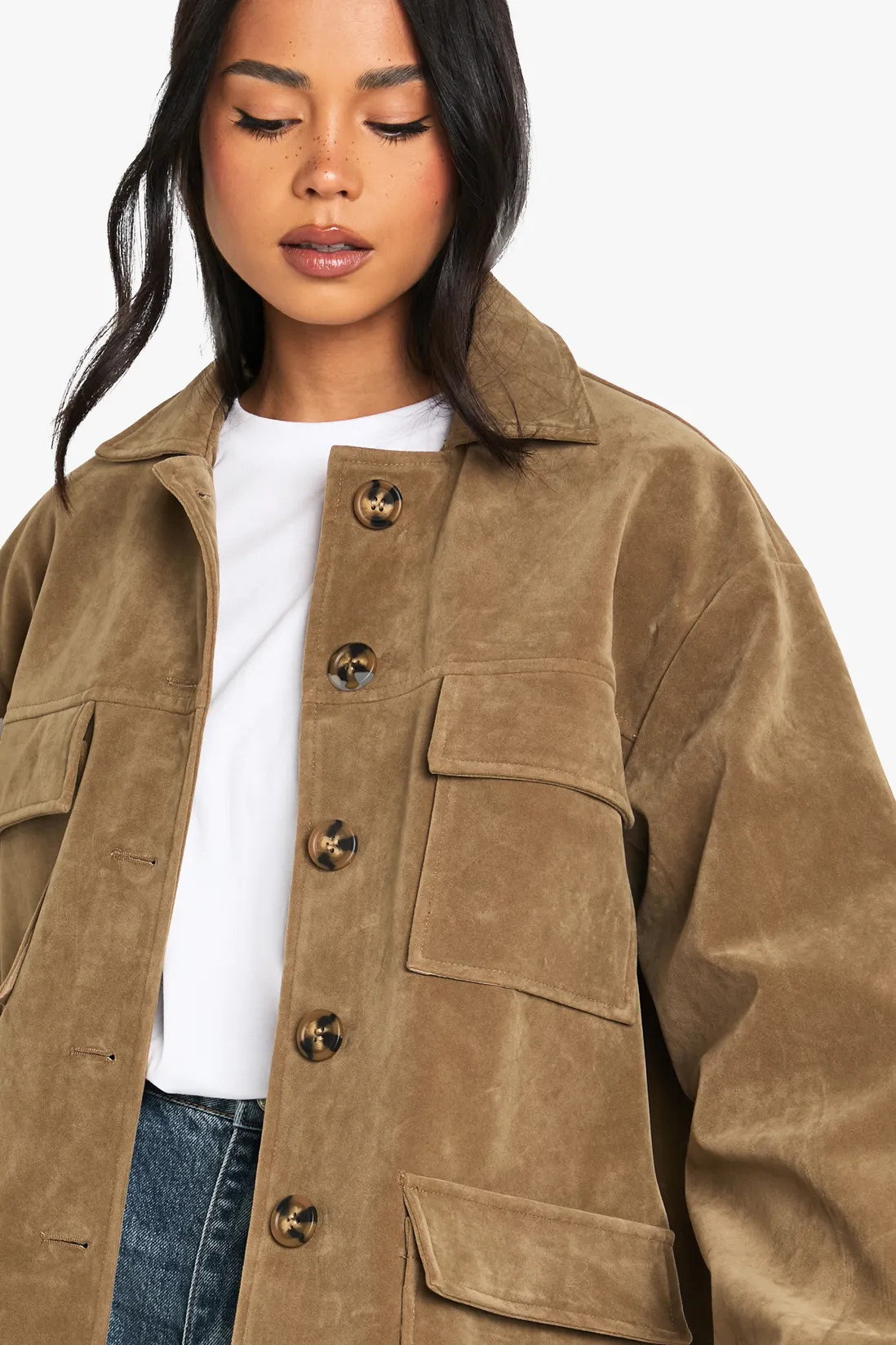 Suede Oversized Jacket | Boohoo.com (UK & IE)