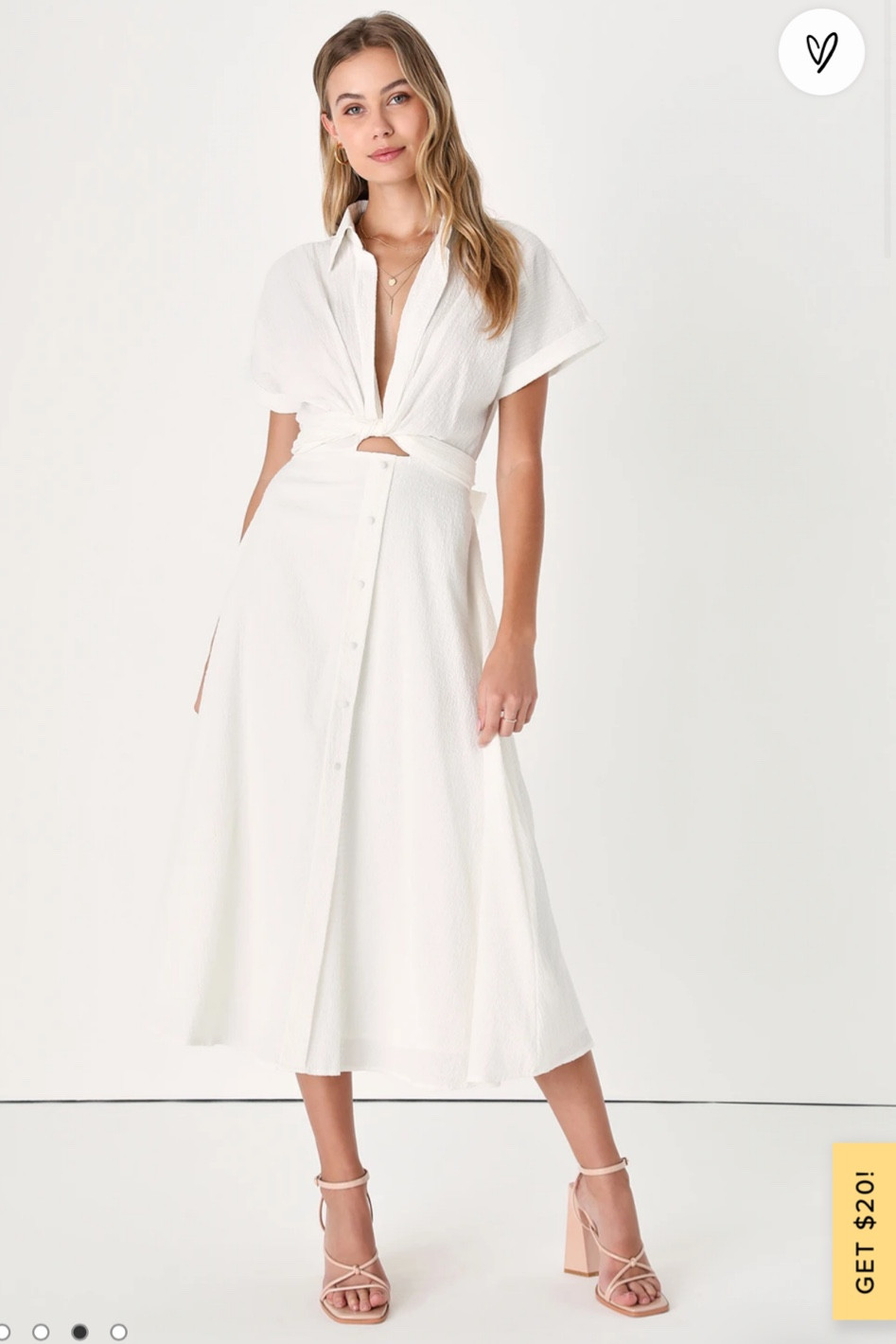 White Midi Dresses! Love this sophisticated and chic midi dress with collar top with peak a boo cut out! Perfect vacation and resort dress for 2023! Lulus always has the best dresses!

#midi #dresses #white #ootd #fashion

#LTKstyletip #LTKtravel #LTKunder100