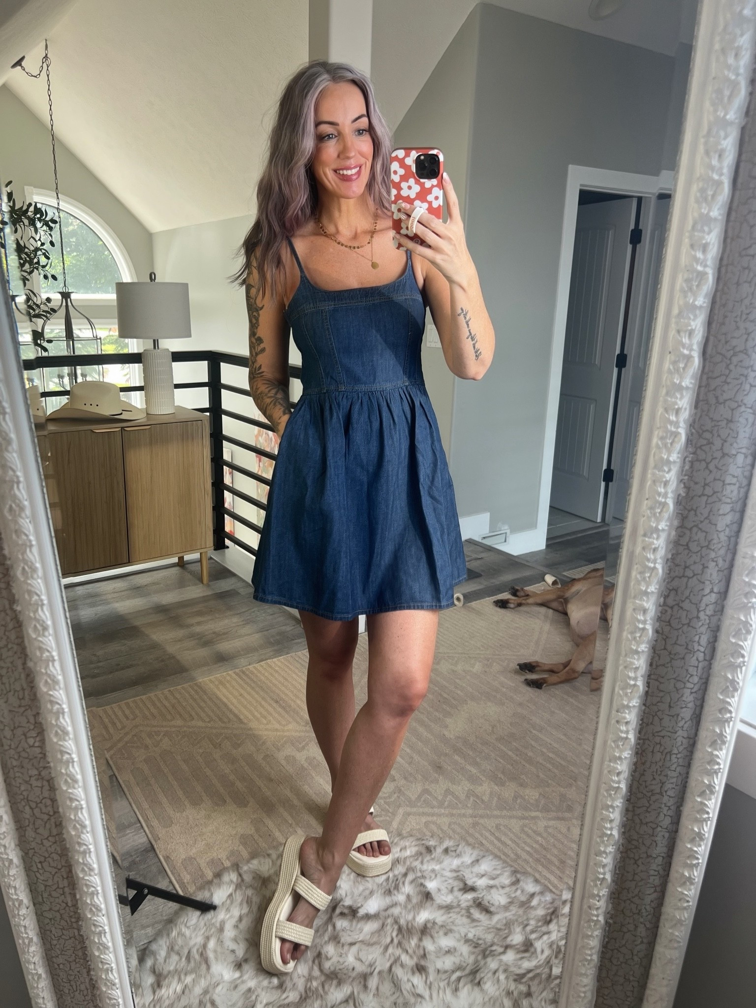The cutest @Levi's denim dress! Perfect for summer. I’m wearing size small. 

#LeviLTKPartner