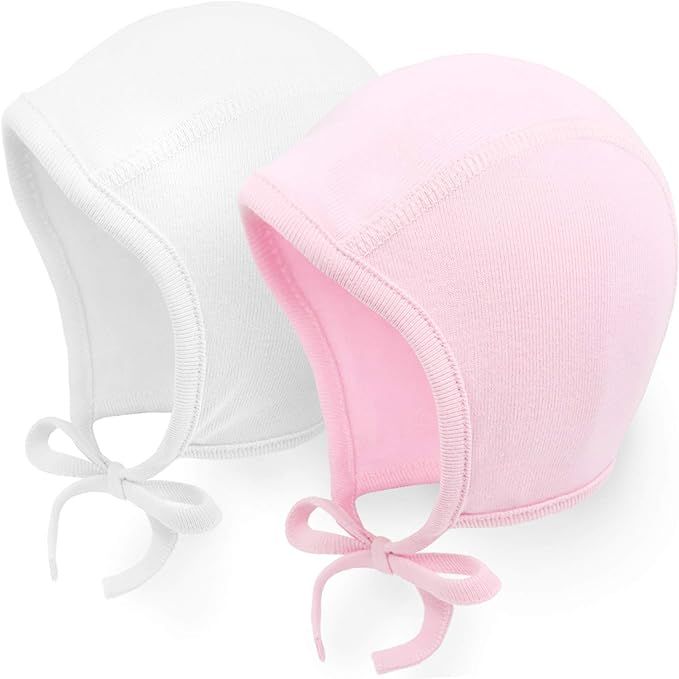 Happy Tree 2 Pack Baby Hat Bonnet Ultra Soft 100% Cotton Infant Toddler Beanie Pilot Caps 3m 6m 1... | Amazon (US)