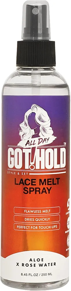 Lace Melt Spray 8.5 Fl Oz | Seamless Lace Blending, Quick Dry, Lightweight Finish, Aloe & Rose Wa... | Amazon (US)