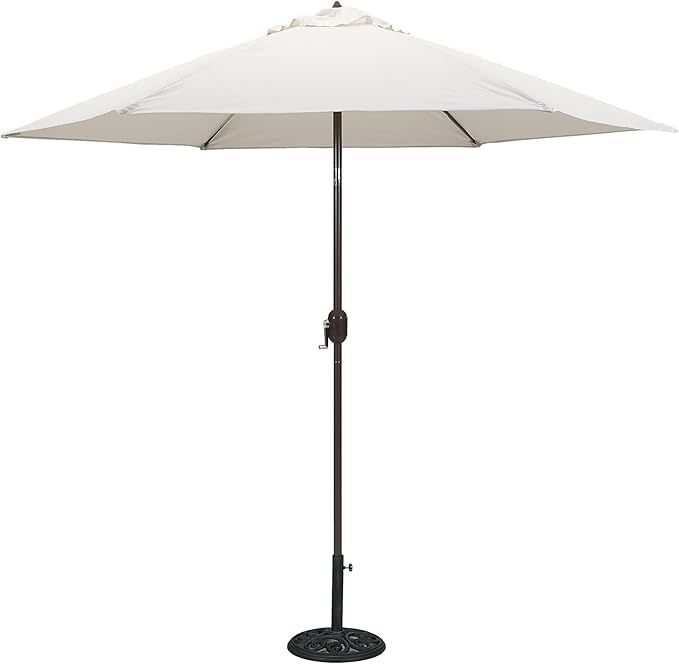 TropiShade 9 ft Bronze Aluminum Patio Umbrella with Antique White Polyester Cover (Base not inclu... | Amazon (US)
