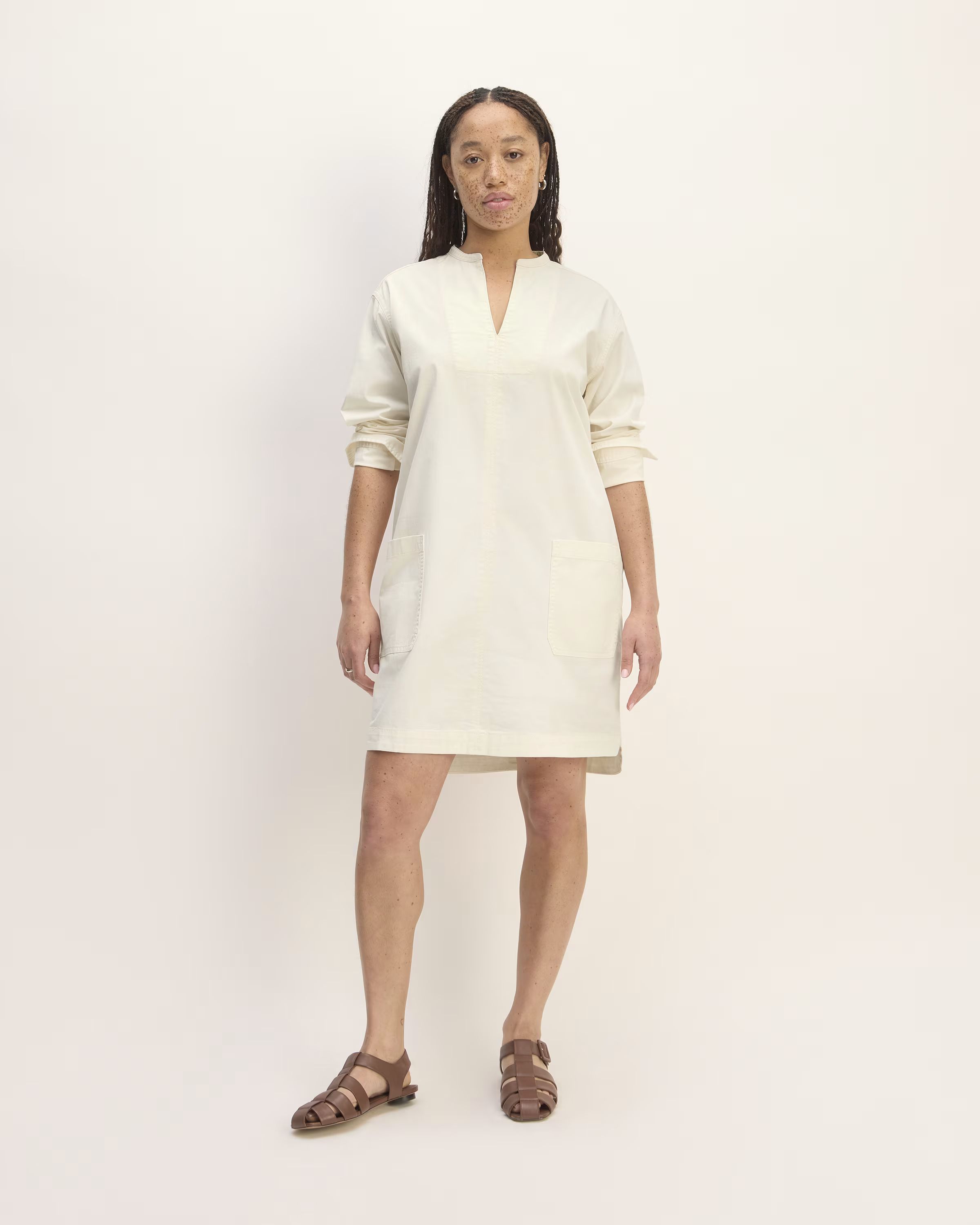 The Long-Sleeve Utility Mini Dress | Everlane