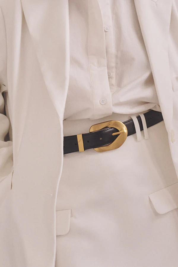 ALBURY BLACK LEATHER BELT | DISSH