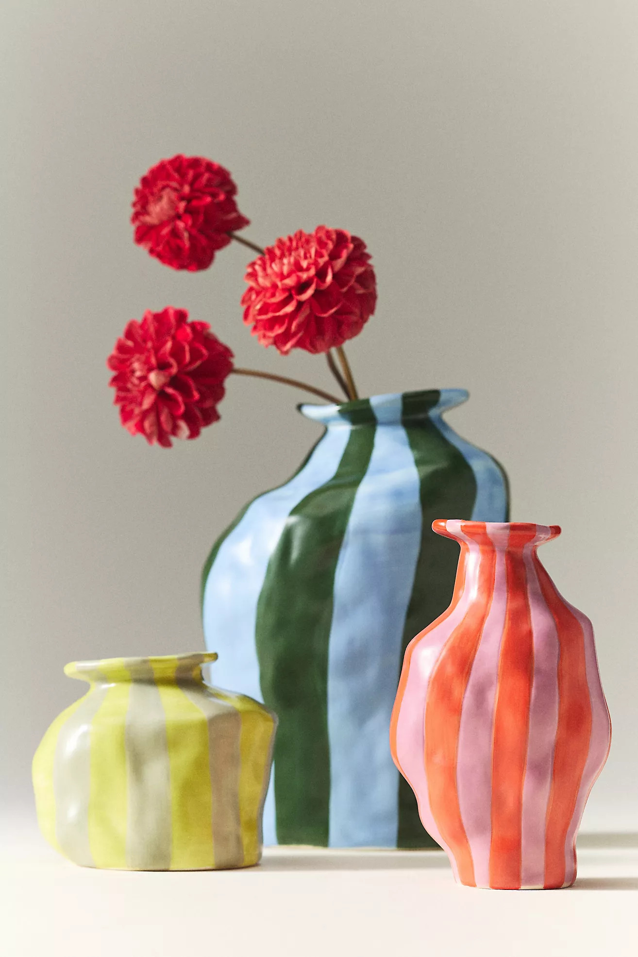 Maya Eline Leroy Striped Ceramic Vase | Anthropologie (US)