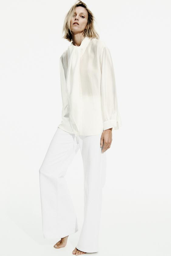 ZW COLLECTION HIGH-WAIST WIDE-LEG JEANS | Zara UK