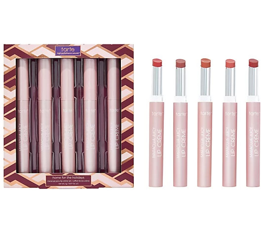 tarte Home for the Holidays Maracuja Juicy Lip Creme 5-pc - QVC.com | QVC