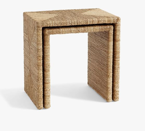 Malibu Woven Nesting Tables | Pottery Barn (US)