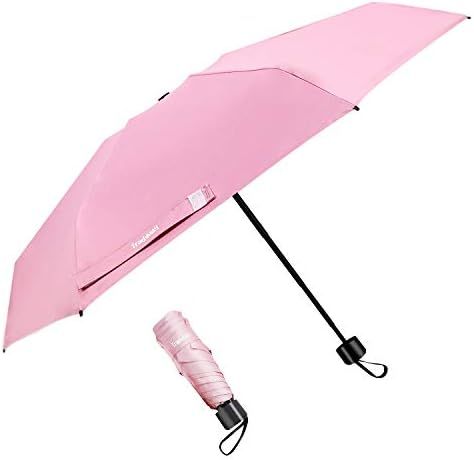 TradMall Mini Travel Umbrella, Portable Lightweight Compact Parasol with 95% UV Protection for Sun & | Amazon (US)