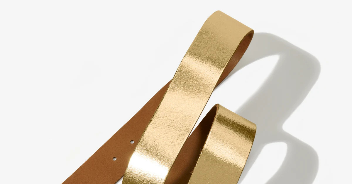 Modern Classic Leather Belt - Gold | Boston Proper | Boston Proper