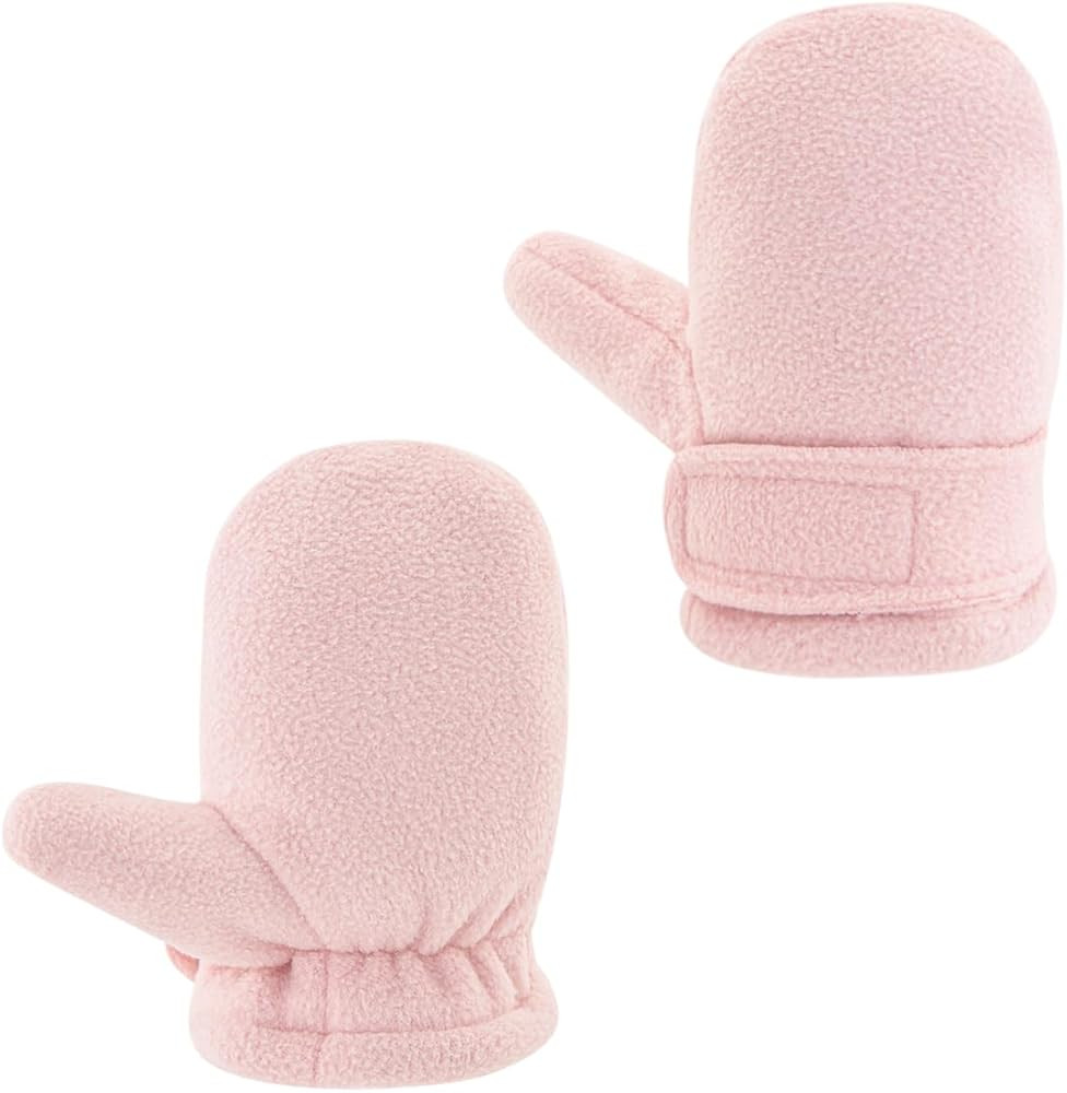 RAOEXI Toddler Infant Winter Mittens Lined with Fleece Easy-on Baby Boy Girls Warm Gloves Outdoor | Amazon (US)