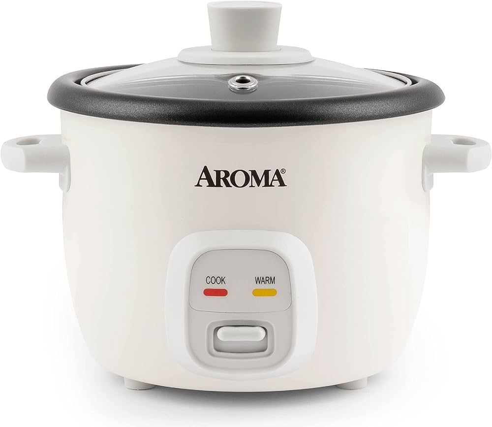 Aroma Housewares 4-Cups (Cooked) / 1Qt. Rice & Grain Cooker (ARC-302NG), White | Amazon (US)