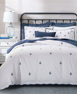 Irving Embroidery 3-Pc. Duvet Cover Set, Full/Queen, Macy's Exclusive | Macy's