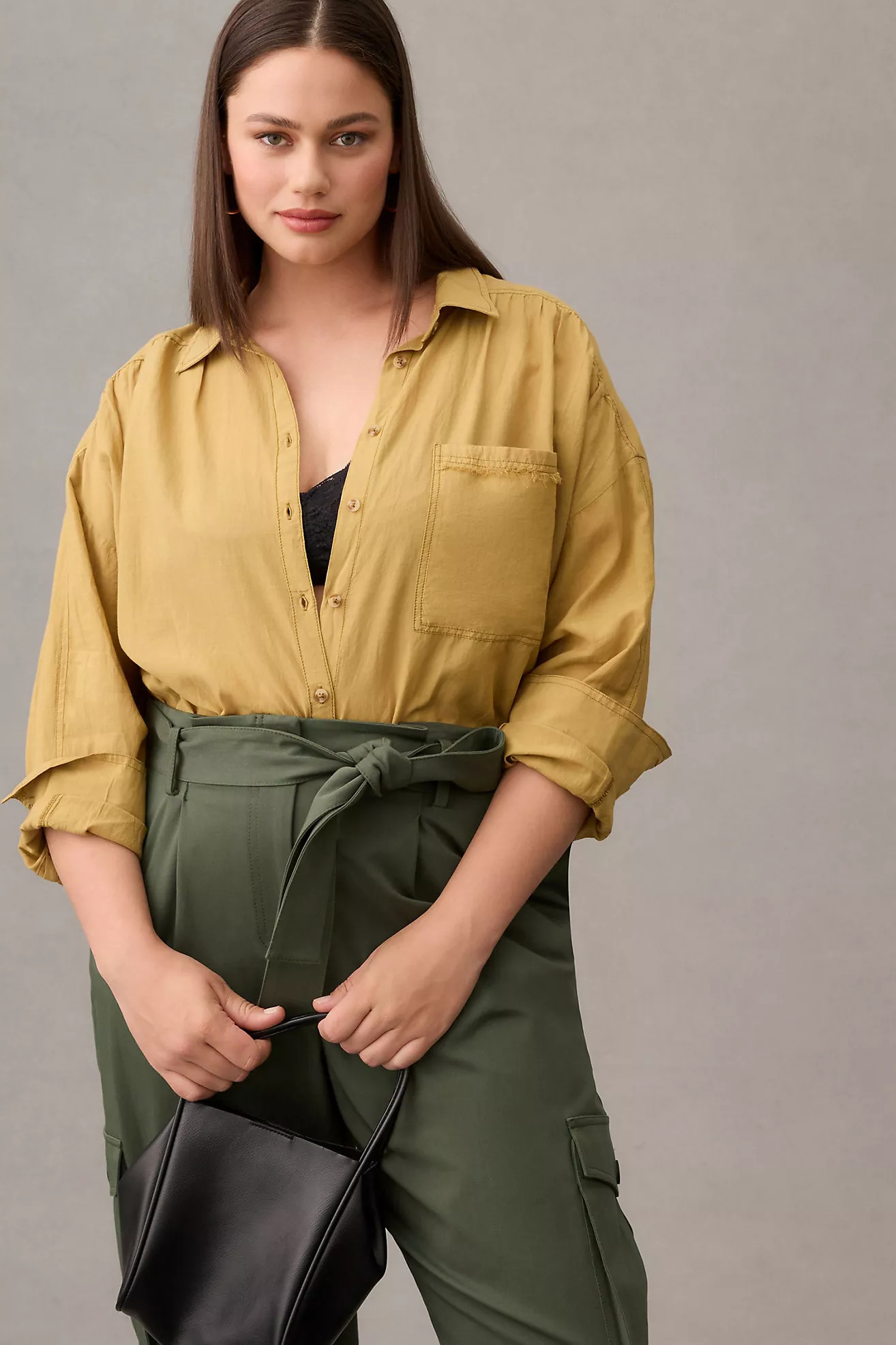 Pilcro Oversized Airy Buttondown Shirt | Anthropologie (US)