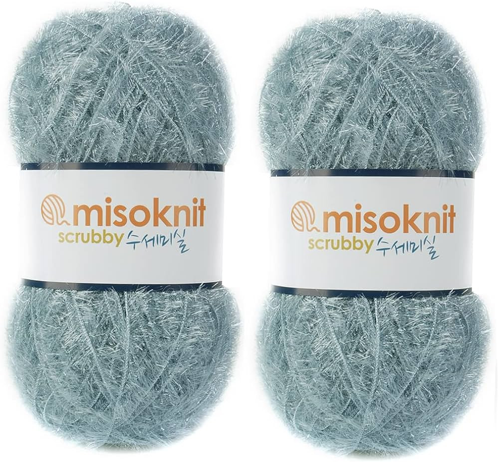 Misoknit Pastel Scrubby Yarn for dishcloths Crocheting 2 Skeins Polyester 100%, 2.8oz(80g) Each, ... | Amazon (US)