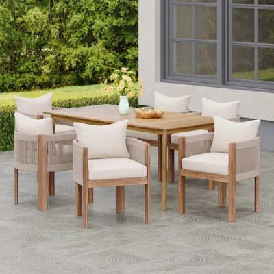 Outdoor Patio 7Pcs Dining Set, Outdoor | Wayfair North America