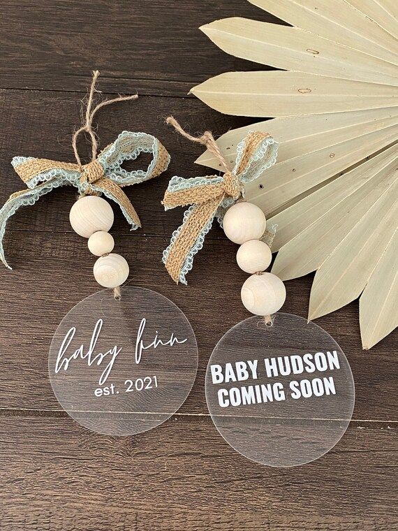 Read the full title
    Boho Baby Christmas Ornament Personalized Baby Announcement Baby Coming S... | Etsy (US)