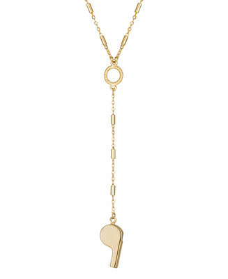 14K Gold-tone Whistle 18" Y-Necklace | Macy's