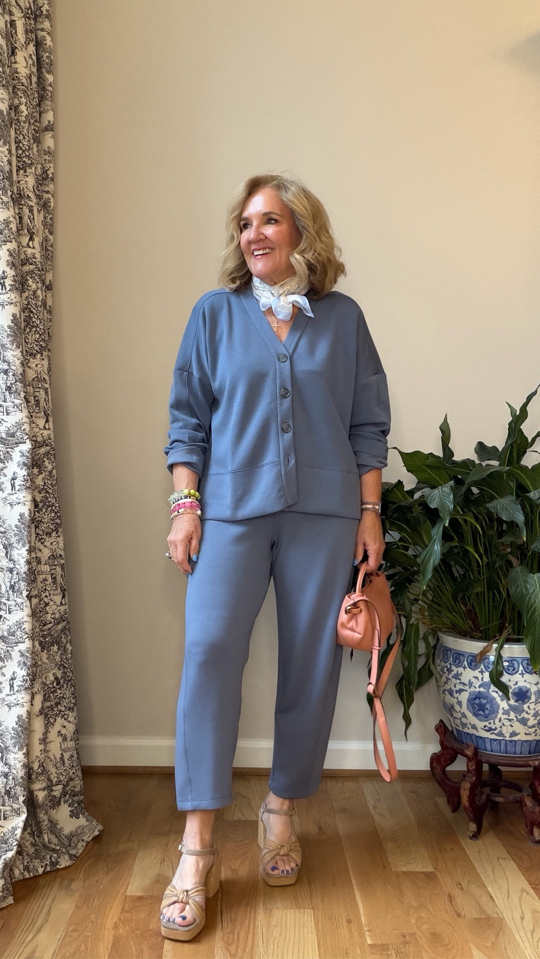 Spanx LTK sale 20% off sitewide 3/12-3/15
Use code LTKSPANX
Even works on sale prices 
Im wearing a medium petite in bottoms and a medium in tops unless noted below
The dark wash wide leg jeans run snug. Size up especially if thicker in the middle. 
Stretch twillbarrrl pants run big. Size down if inbetween 
Striped sweater size small 
Ecru sweater size medium 
Denim
Shirt size small 

#LTKspring #LTKSpringSale #LTKSaleAlert