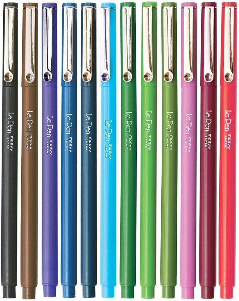 Marvy (4300S-12pk) Le Pen, 12 Color Set, Dozen (Micro Fine Point) | Amazon (US)